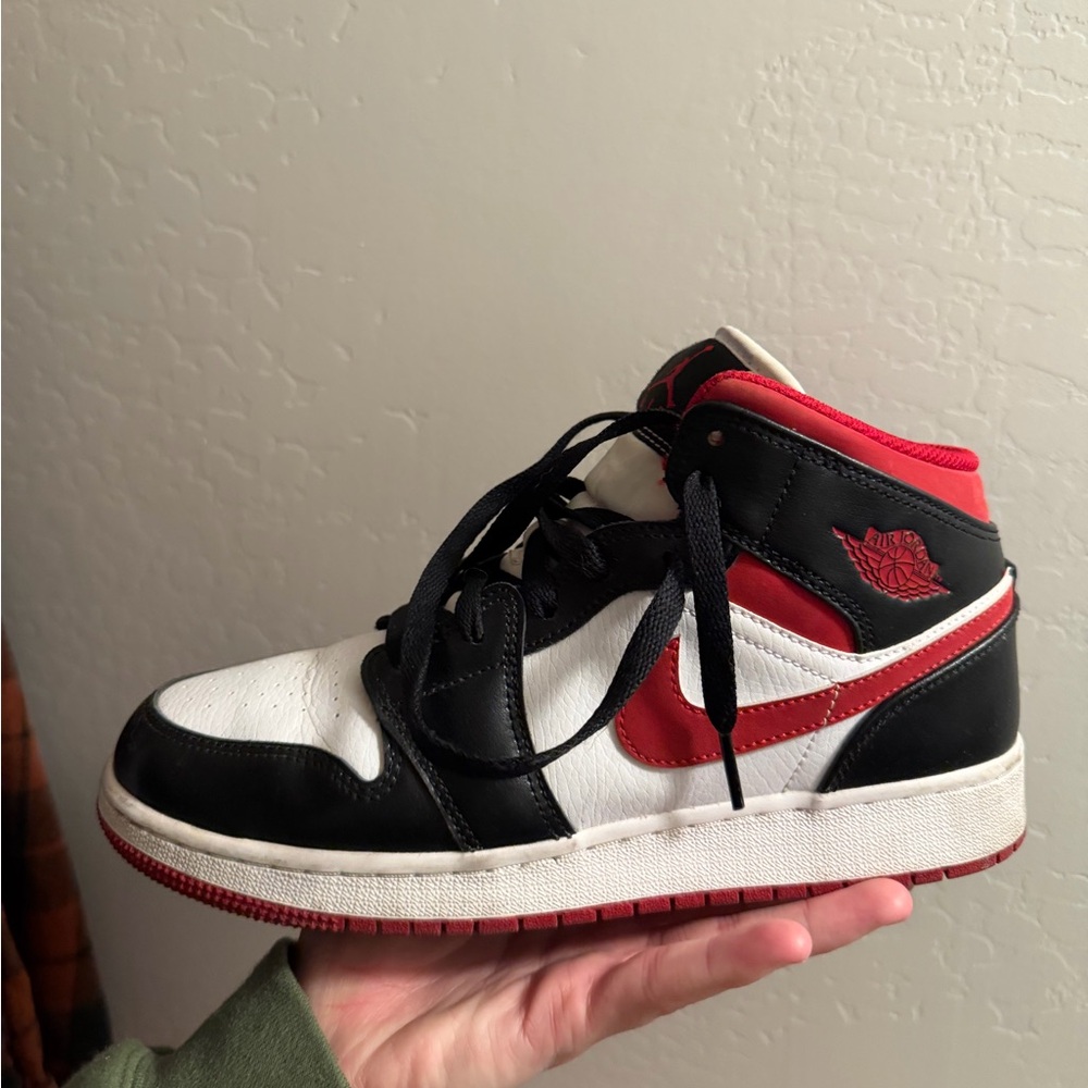 Black and Red High-Top Sneakers